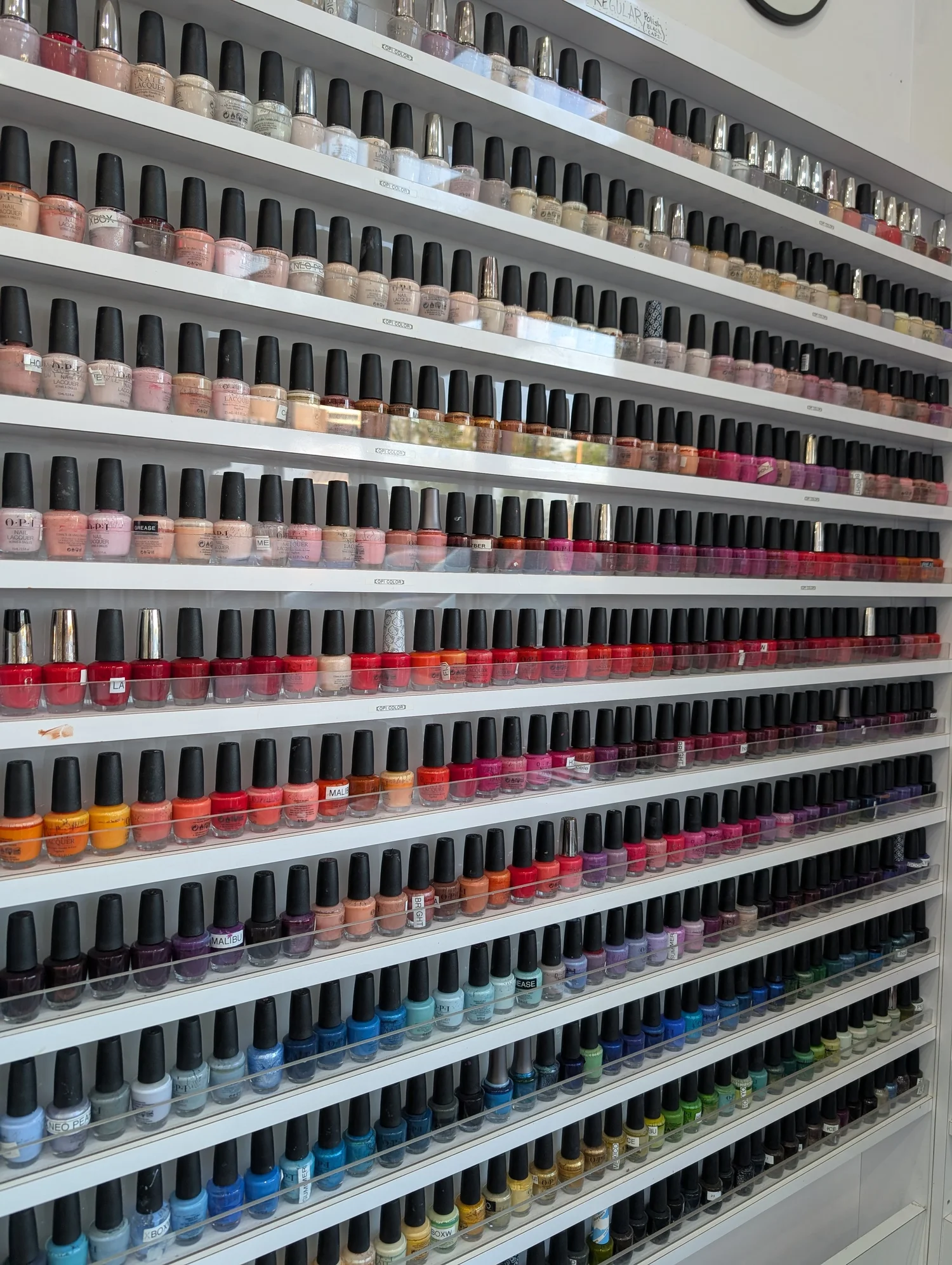 The Popular Nails polish wall